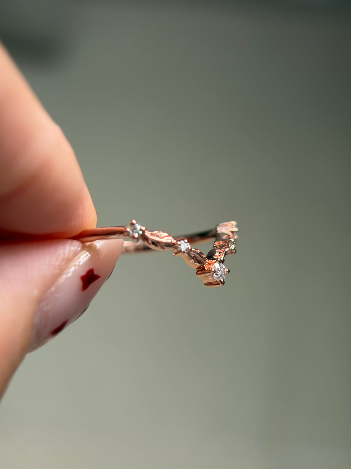 Ivy Embrace Wedding Band with lab diamonds 18K gold