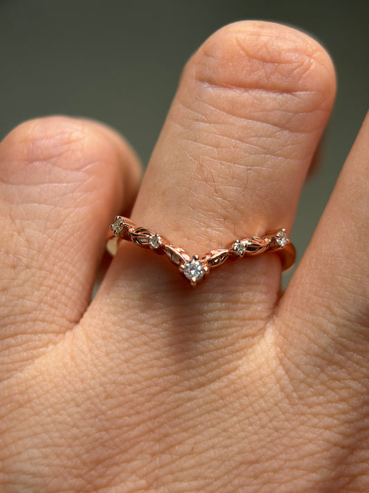 Ivy Embrace Wedding Band with lab diamonds 18K gold