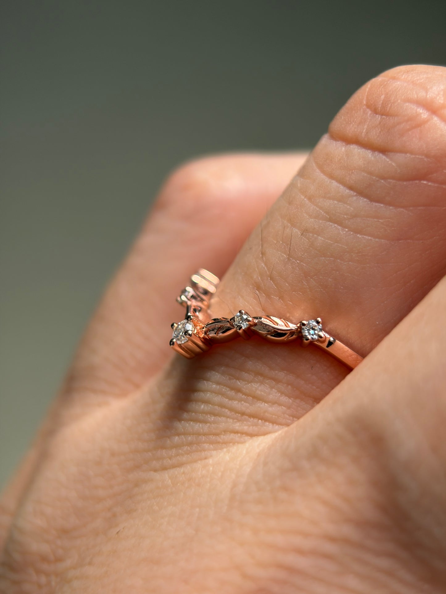 Ivy Embrace Wedding Band with lab diamonds 18K gold