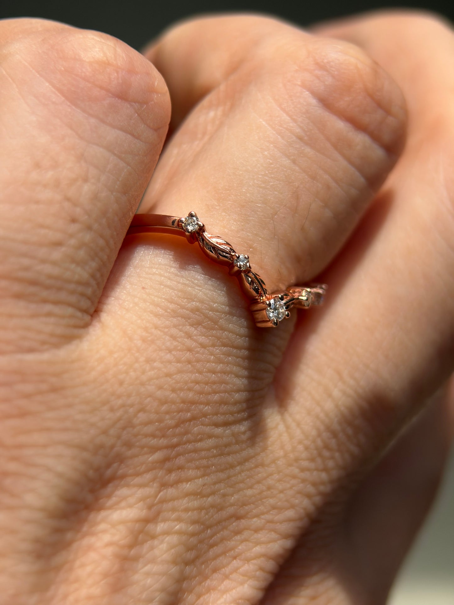 Ivy Embrace Wedding Band with lab diamonds 18K gold