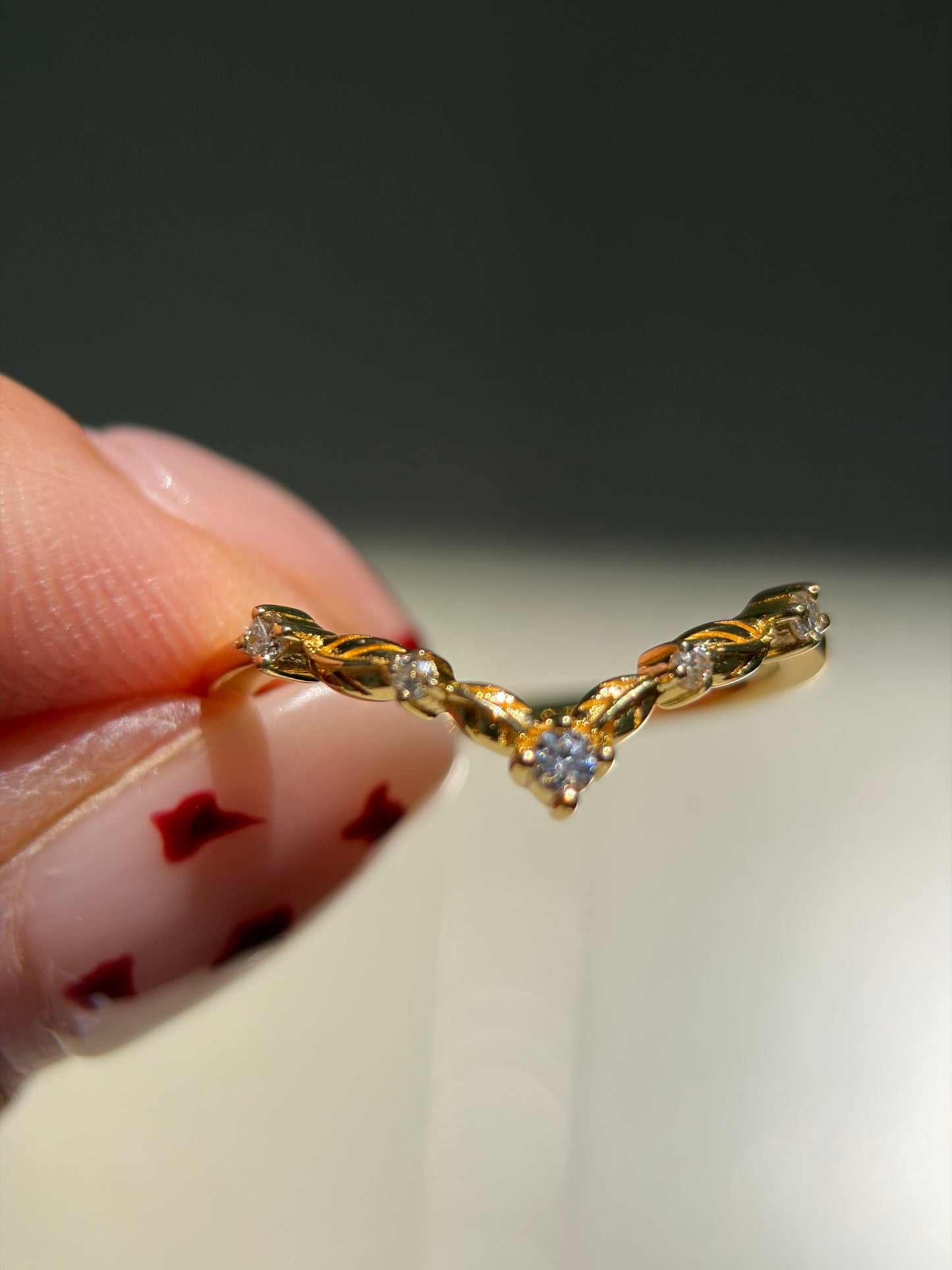 Ivy Embrace Wedding Band with lab diamonds 18K gold