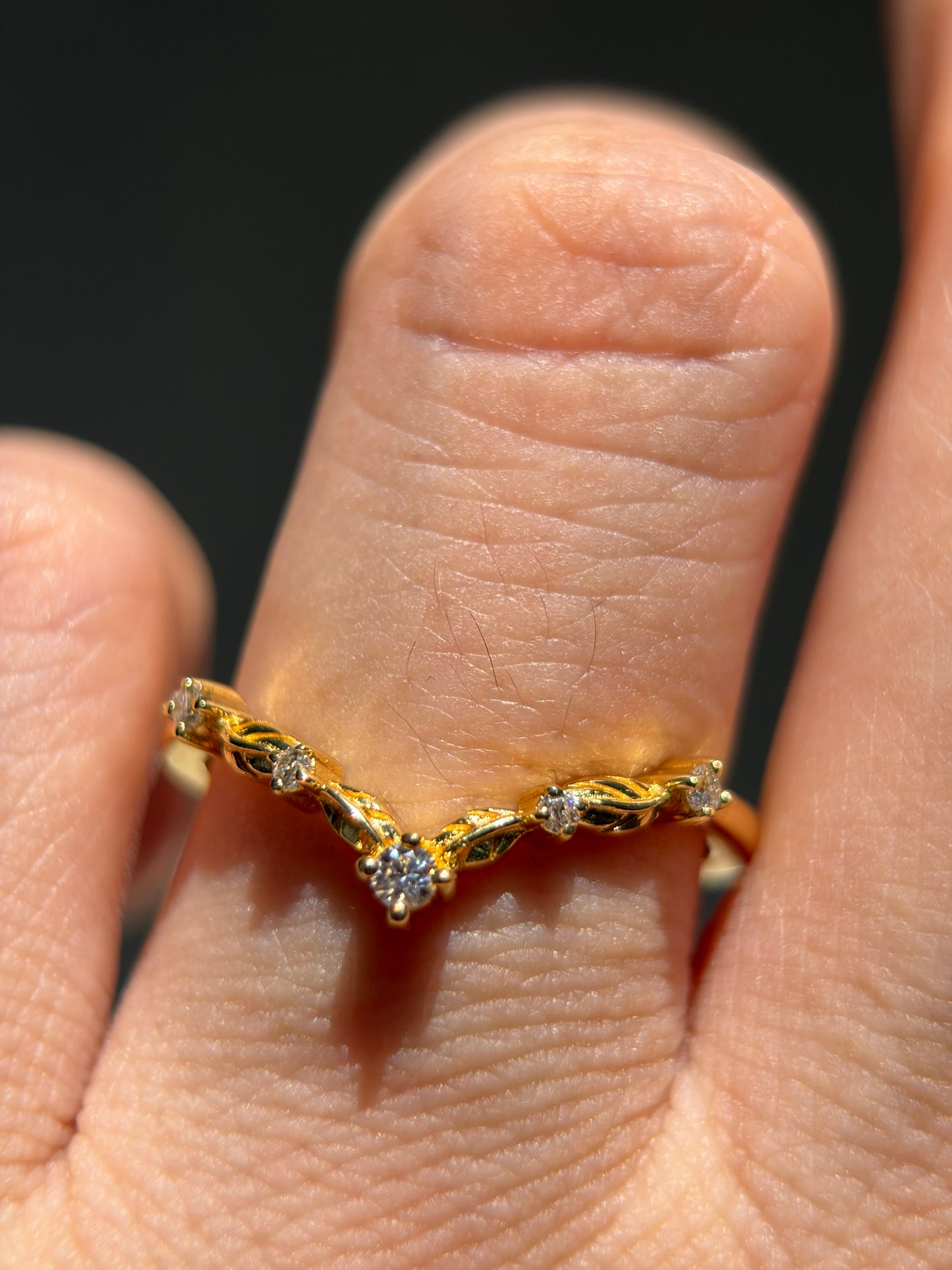 Ivy Embrace Wedding Band with lab diamonds 18K gold