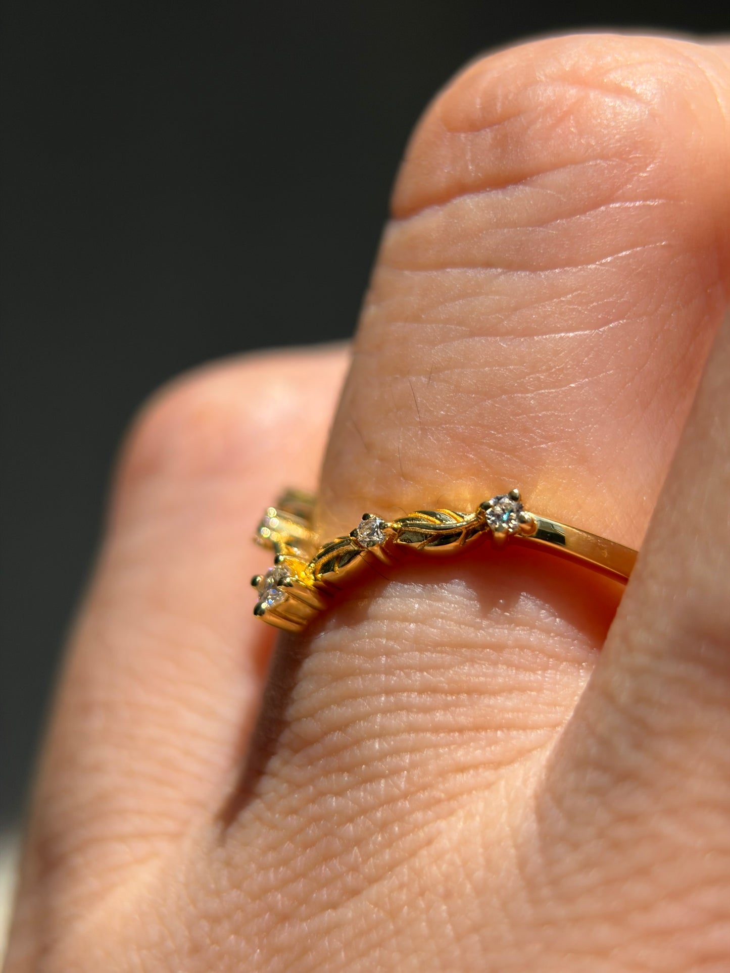 Ivy Embrace Wedding Band with lab diamonds 18K gold