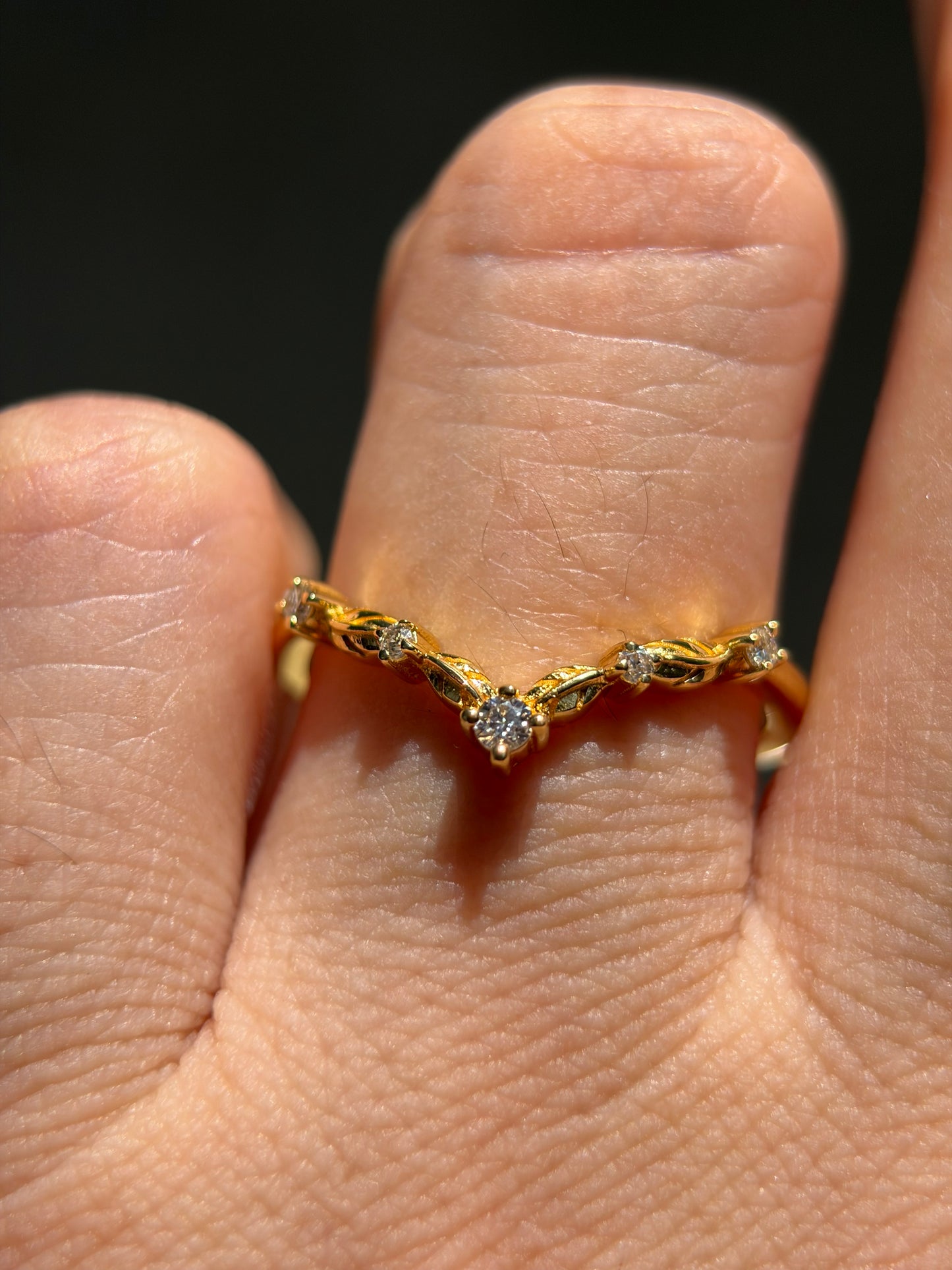 Ivy Embrace Wedding Band with lab diamonds 18K gold