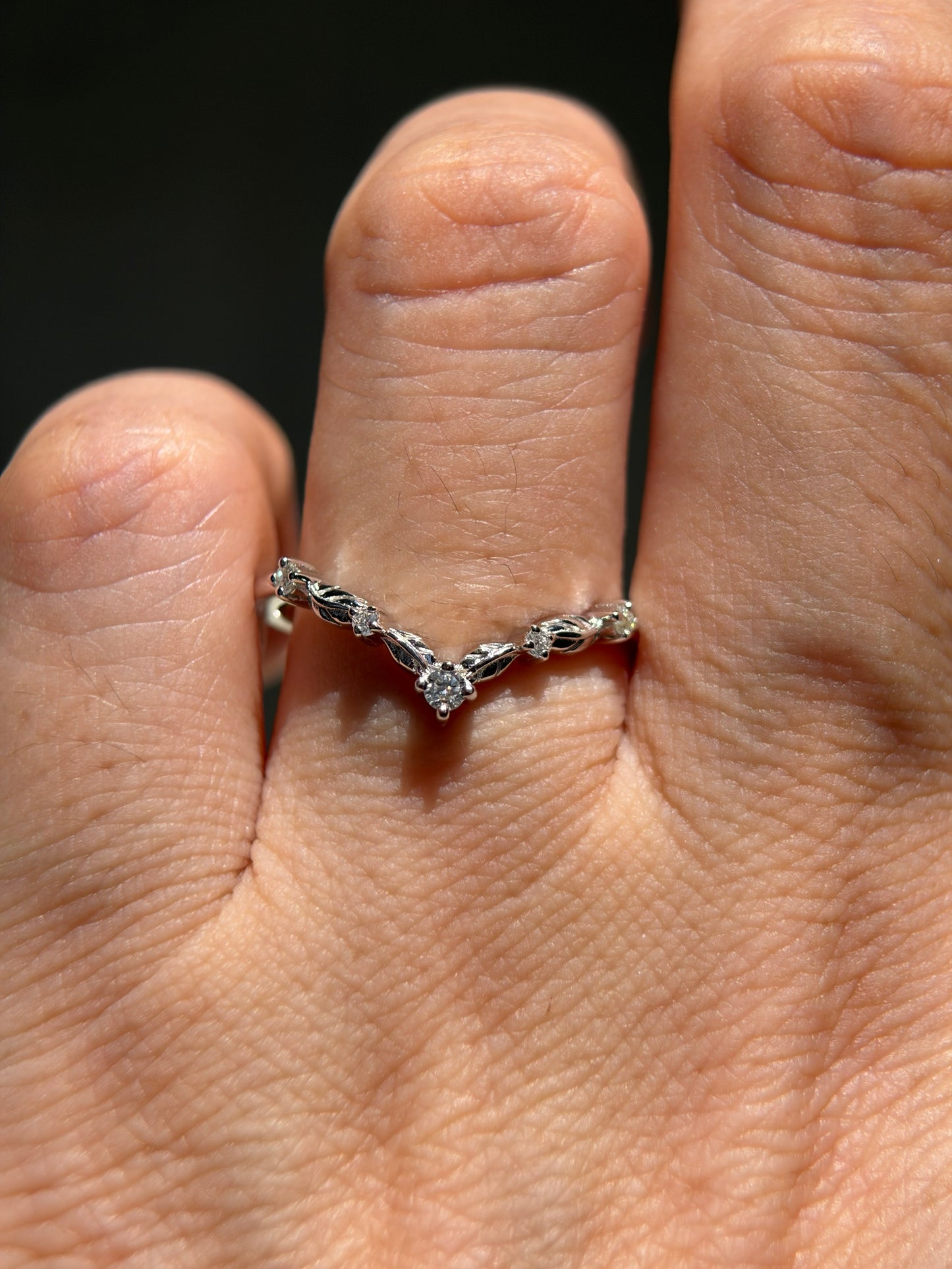 Ivy Embrace Wedding Band with lab diamonds 14K gold