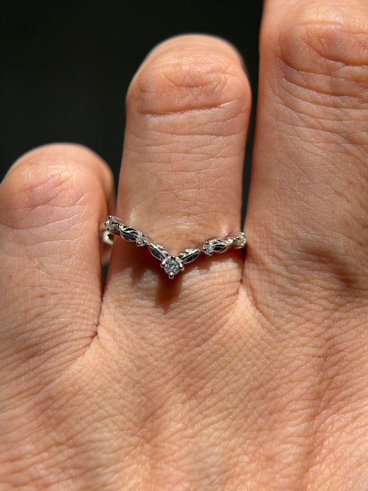 Ivy Embrace Wedding Band with lab diamonds 14K gold