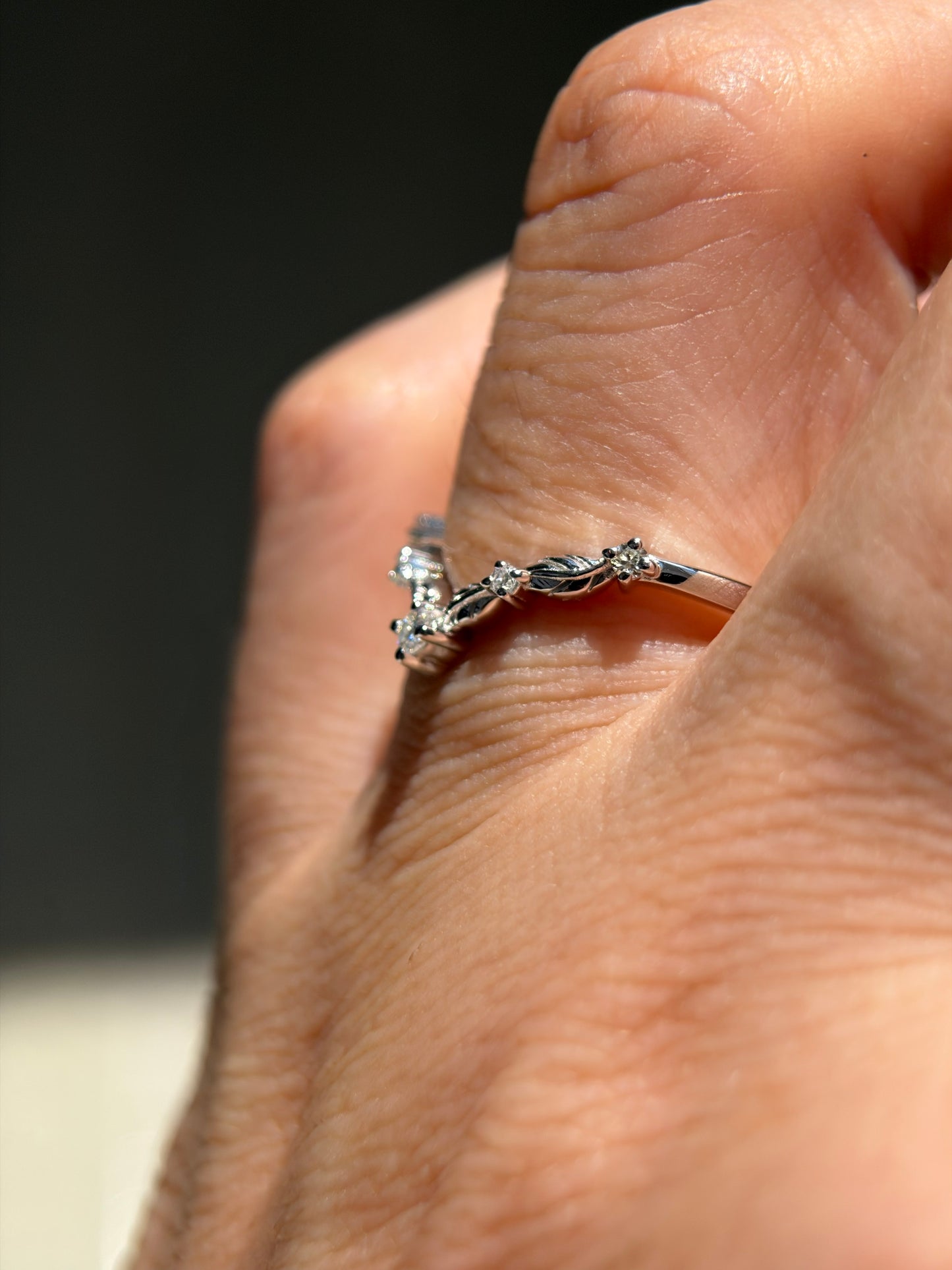 Ivy Embrace Wedding Band with lab diamonds 14K gold