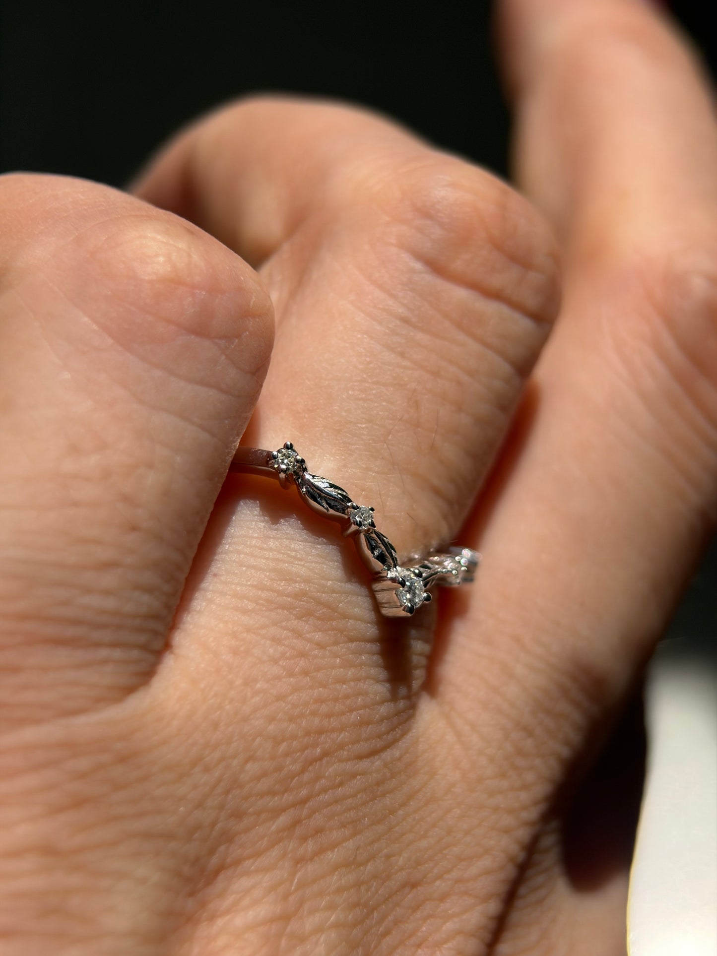 Ivy Embrace Wedding Band with lab diamonds 14K gold