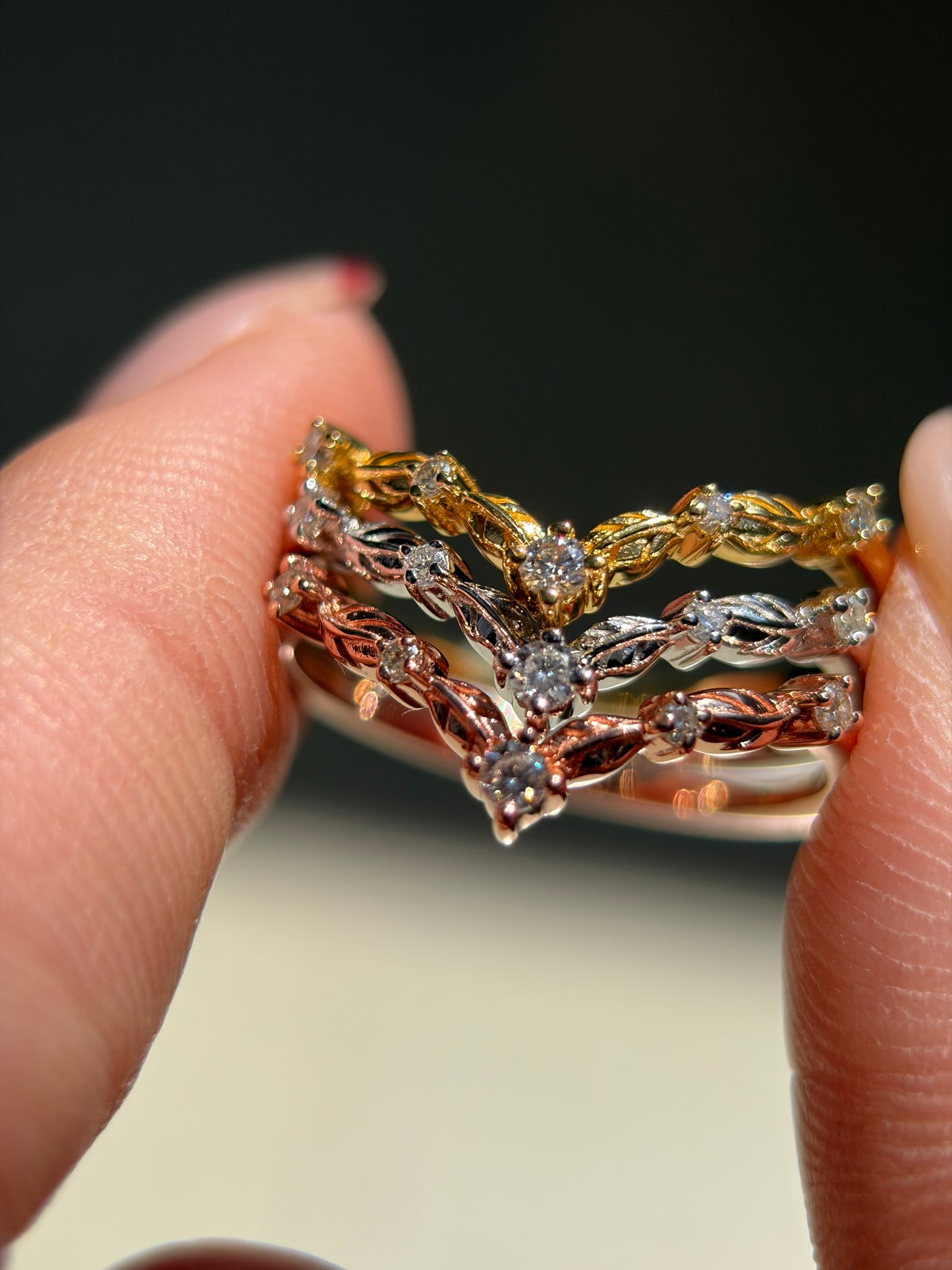 Ivy Embrace Wedding Band with lab diamonds 18K gold