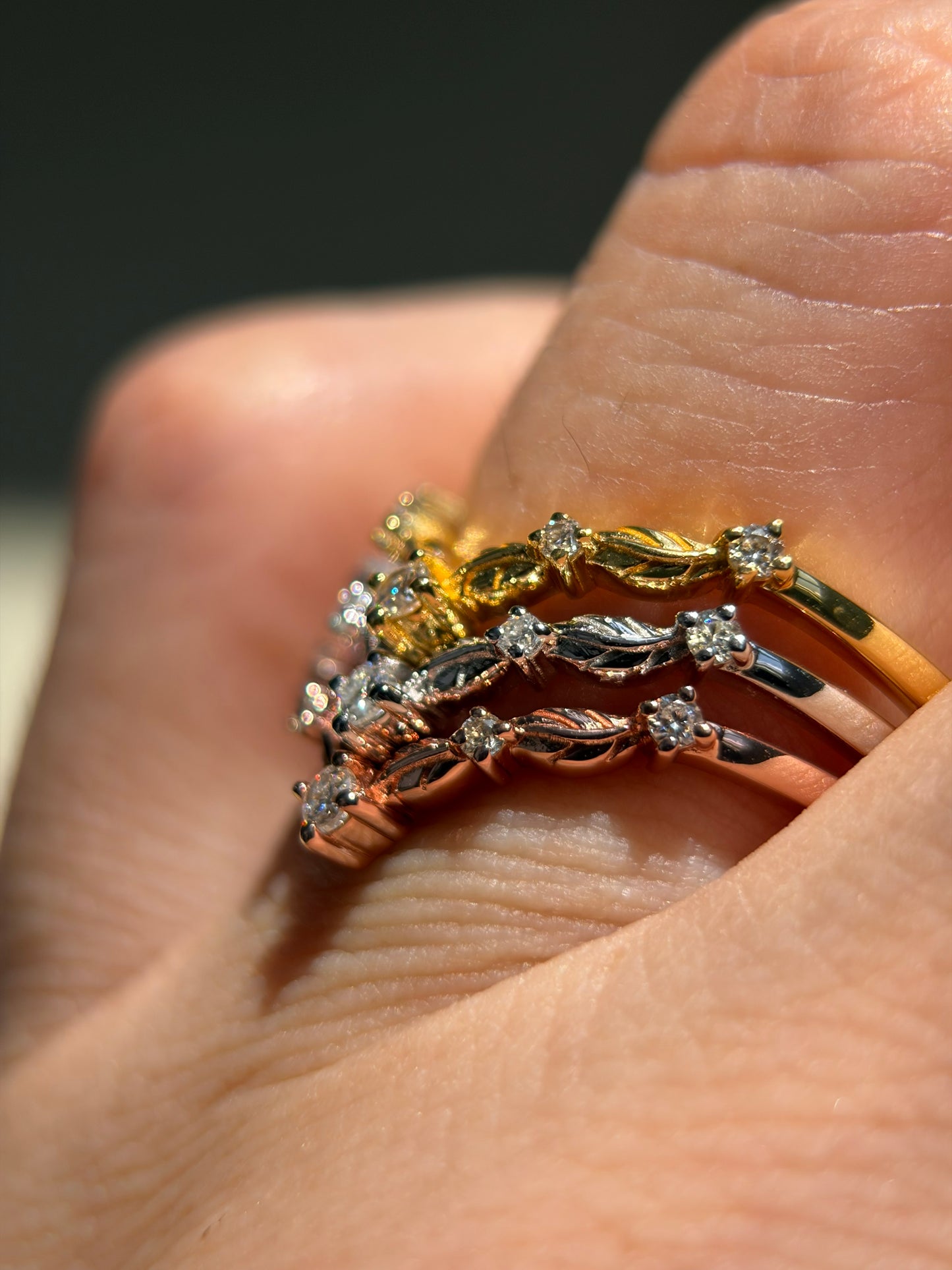 Ivy Embrace Wedding Band with lab diamonds 14K gold