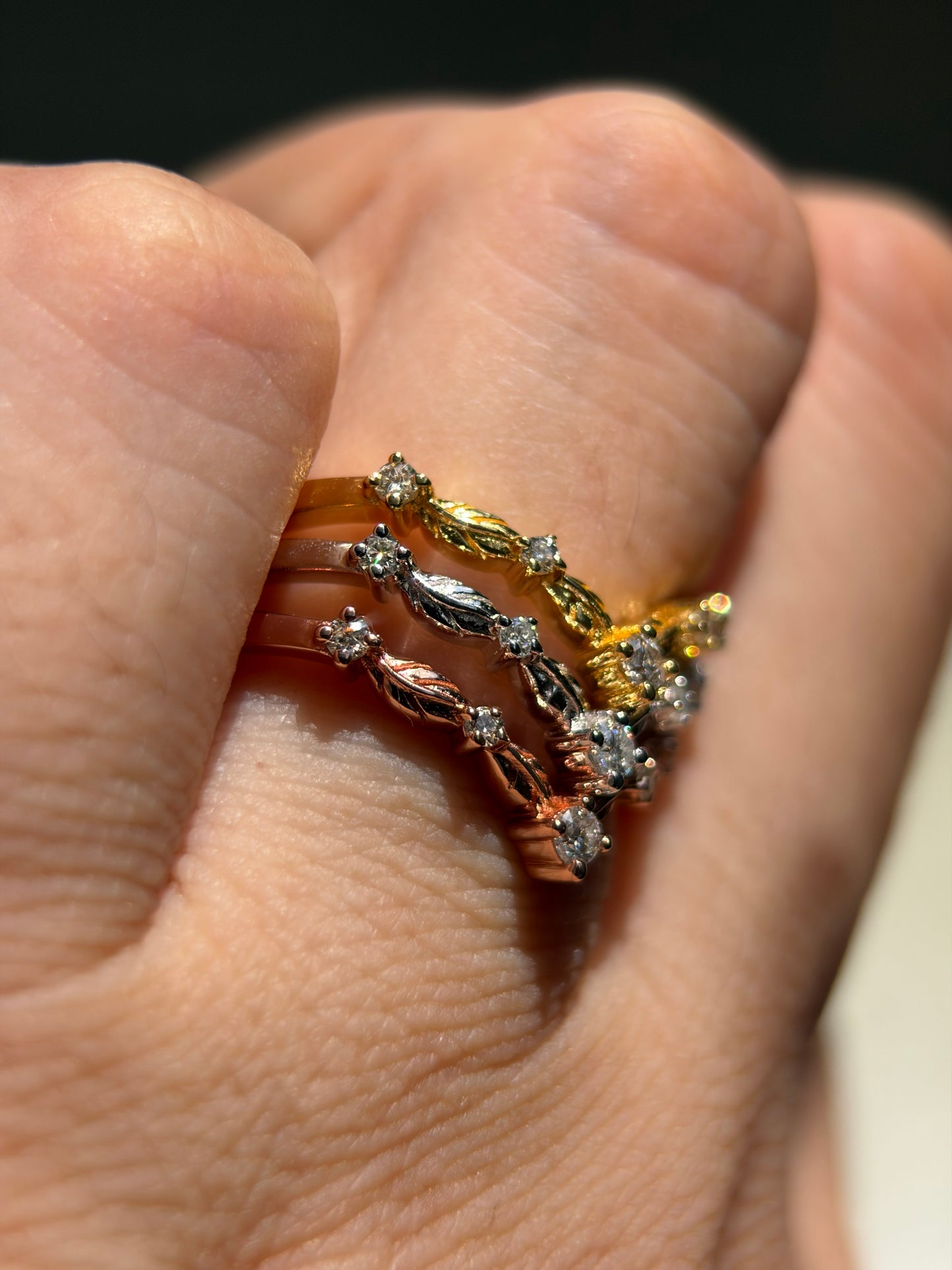 Ivy Embrace Wedding Band with lab diamonds 18K gold