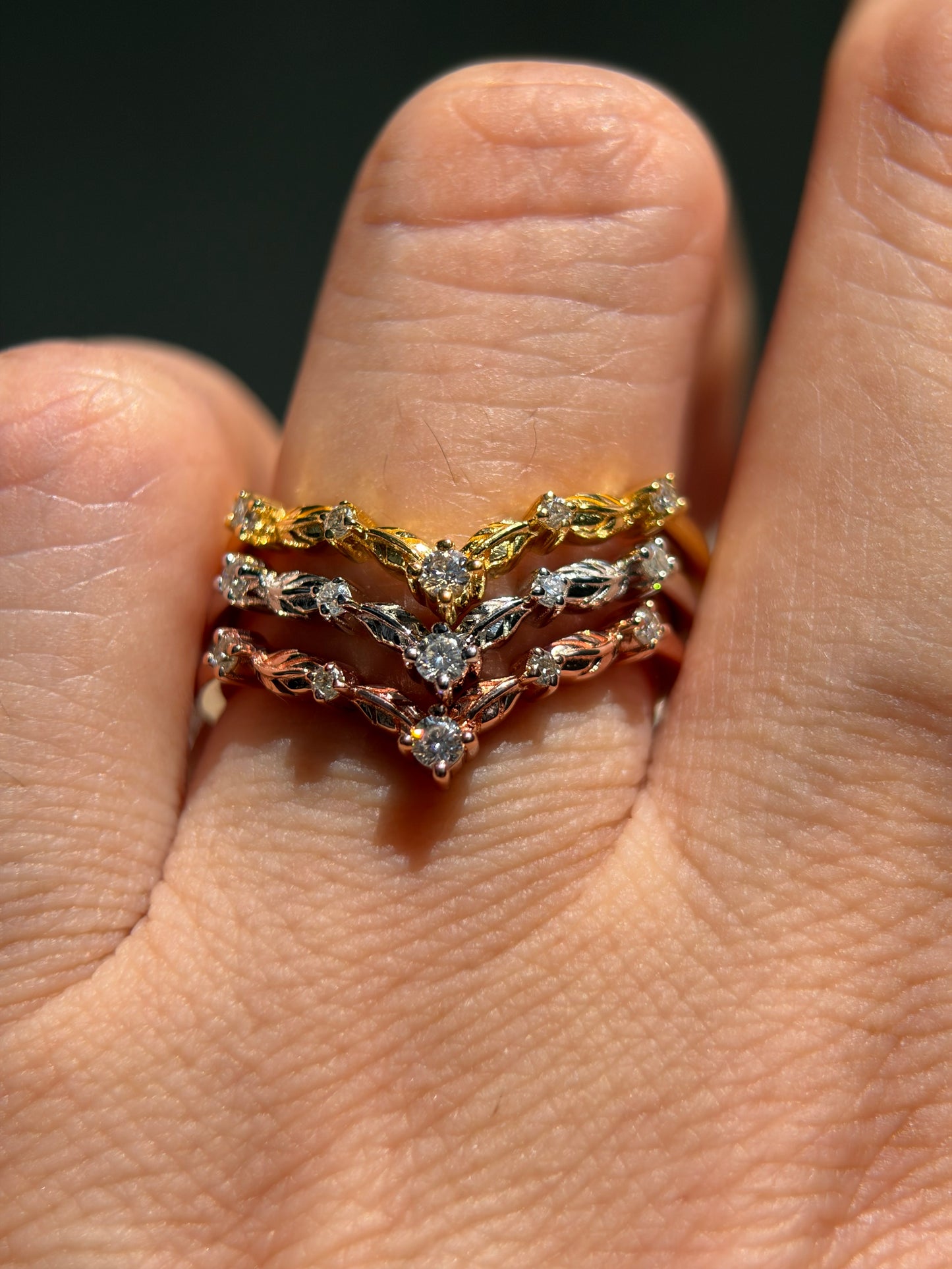 Ivy Embrace Wedding Band with lab diamonds 18K gold